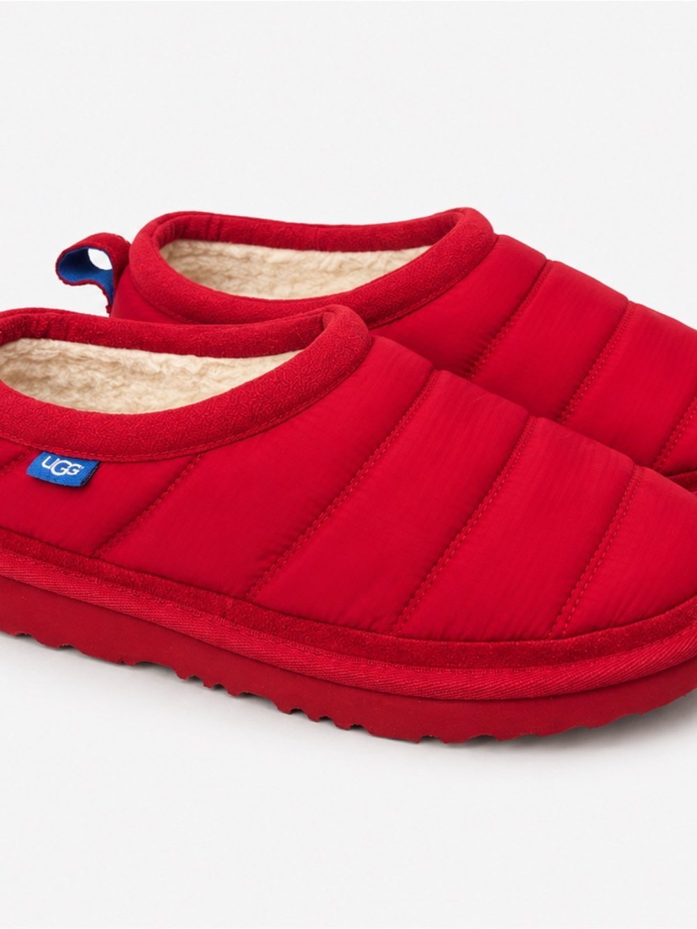 UGG Tasman LTA Red Slip On Outdoor Lined Puffer Slippers 1131810K women Size 6